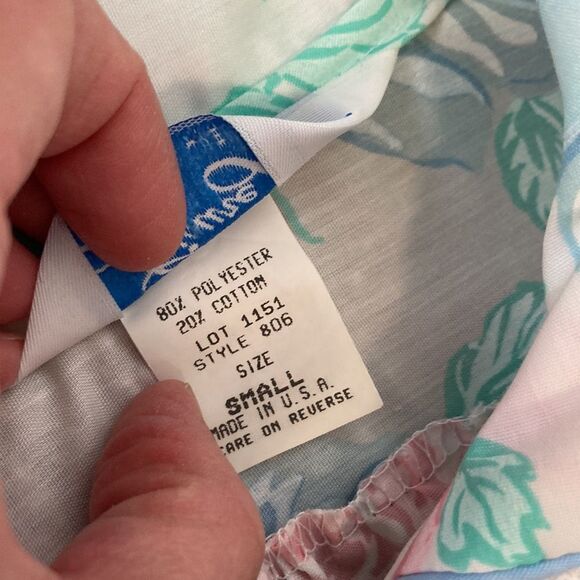 Vintage Leisure Life 70s Floral Button Lace Shortsleeve House Dress Small - Picture 16 of 16